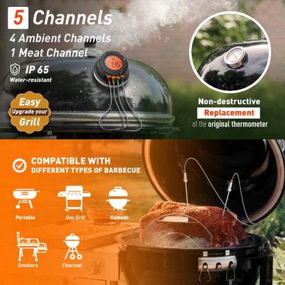 Sonde de Cuisson Intelligente Sans Fil : barbecue, gril, four, fumeur