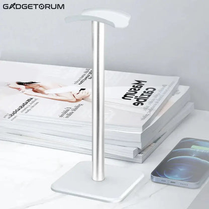 AluStand Pro – Support de Casque Universel en Aluminium Blanc