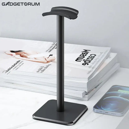 AluStand Pro – Support de Casque Universel en Aluminium Noir