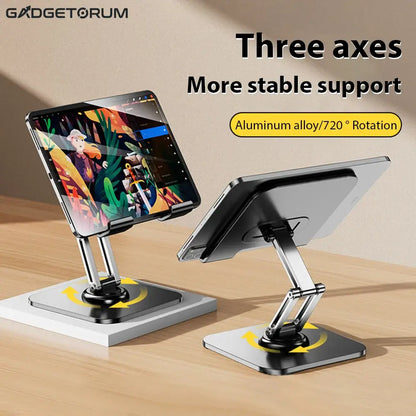 ErgoSpin 360 – Le Support de Bureau pour Tablette en Aluminium (Pivotant & Pliable)