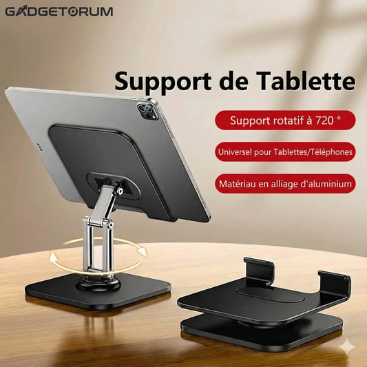 ErgoSpin 360 – Le Support de Bureau pour Tablette en Aluminium (Pivotant & Pliable)
