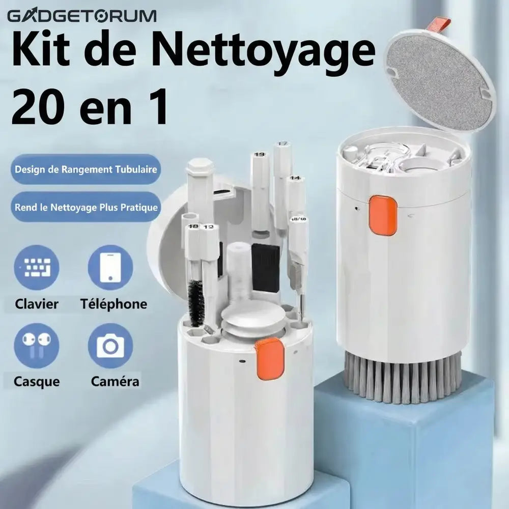 Kit de Nettoyage Électronique 20-en-1: Claviers Écouteurs & Écrans