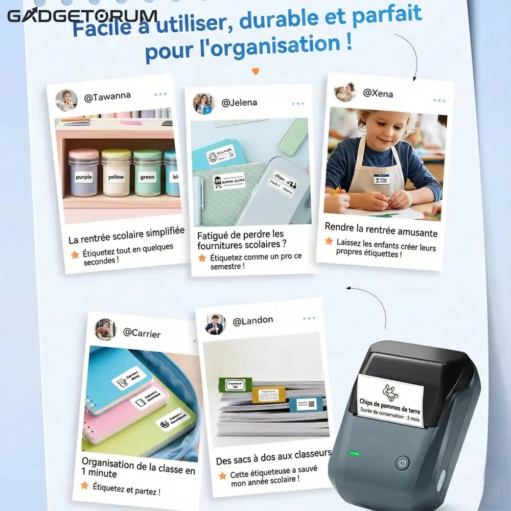 Collage Niimbot avec des explication