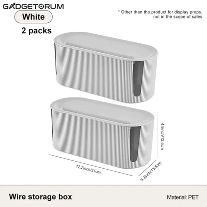 NordicBox – Le Cache-Multiprise Design & Organisateur de Câbles 2 Box