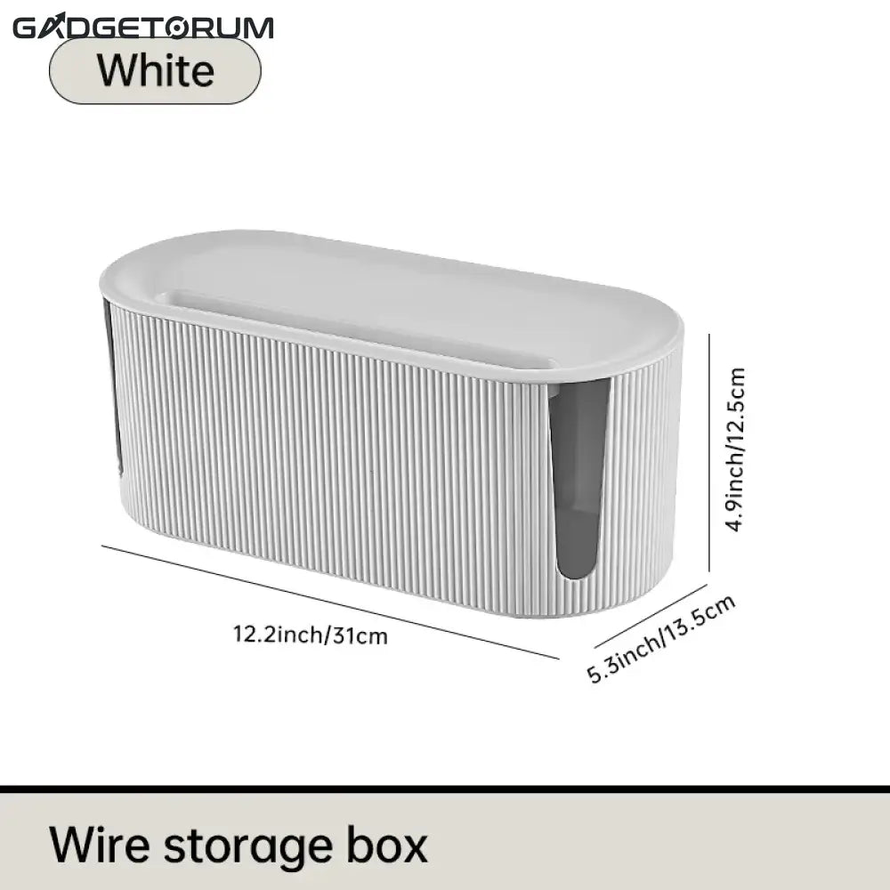 NordicBox – Le Cache-Multiprise Design & Organisateur de Câbles Blanc