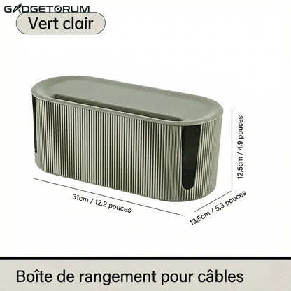 NordicBox – Le Cache-Multiprise Design & Organisateur de Câbles Vert