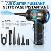 Souffleur Air Comprimé Électrique 51000 RPM : Nettoyage PC & Clavier Sans Fil