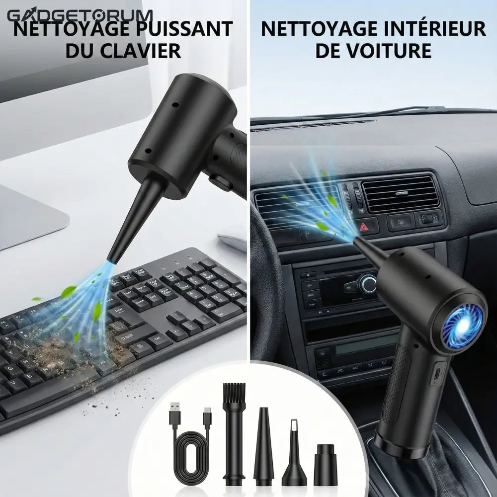 Souffleur Air Comprimé Électrique 51000 RPM: Nettoyage PC & Clavier Sans Fil