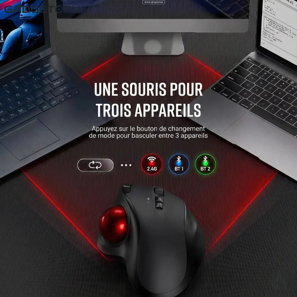 Souris Trackball Ergonomique Sans Fil: Anti-Douleur Poignet & Canal Carpien