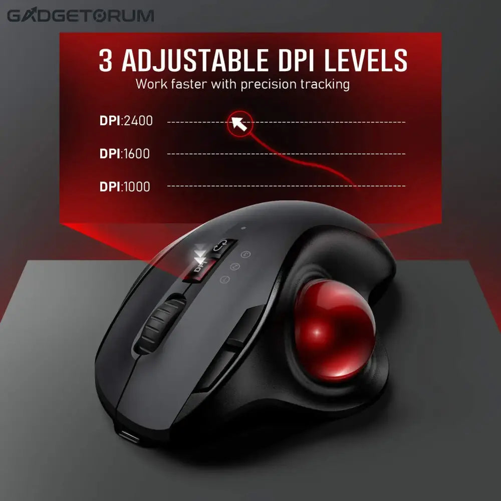 Souris Trackball Ergonomique Sans Fil: Anti-Douleur Poignet & Canal Carpien