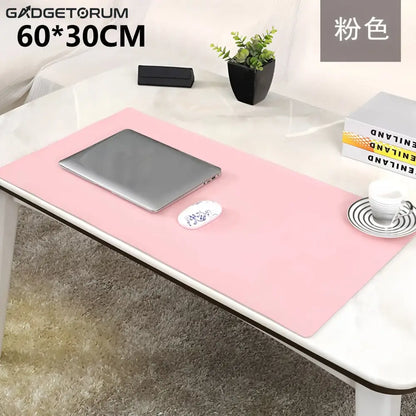Tapis de Bureau XXL Anti-Dérapant: Support Clavier & Souris Confortable Rose